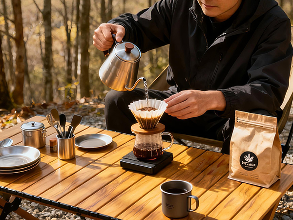 Use this coffee scale to brew coffee during mountain camping.