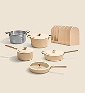 nonstick non-toxic cookware ceramic PFAS free pots and pans set oven safe non-stick fry pan durable