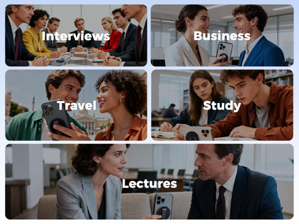 AI Translator Device, Smart Wearable Translator for 165 Languages Real-Time Two-Way Translatio