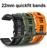 ZPJPPLX 22mm Sports Replacement Straps for Garmin Fenix 7 Pro/7/6 Pro/6/5 Plus/5,Quick-Fit Silico...