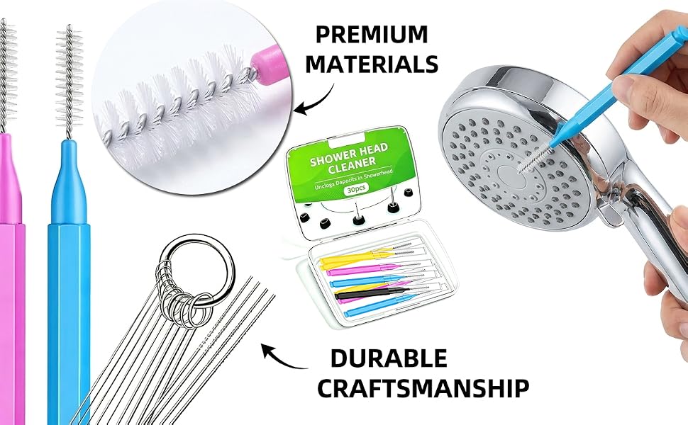 Shower Head Cleaner Tool Set, Multi-Size Shower Head Cleaner Picks for Unclogging Small Nozzles