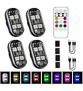 Mcbazel Upgrade 4PCS Wireless LED Strobe Lights (4 Lamp Beads, Lasts Longer), Anti-Collision Warn...