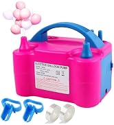 Balloon Pump 600W 110V Electric Balloon Pump Portable Electric Inflator Balloon Air Pump-2 Tying ...