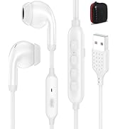 iMangoo 3 EQ Music Mode USB Earbuds with Microphone PC Laptop Earphones, 7.5FT Tangle-Free Long C...