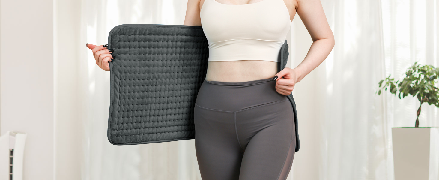 Boileau Electric Heating Pad for Back Pain and Period Cramps Relief