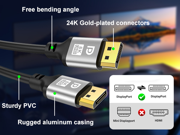 24K Gold-plated connectors