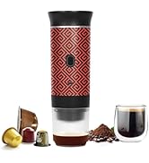 HX HECLX Portable Espresso Machine, Car Coffee Maker Self-Heating with Type-C, Compatible with Gr...