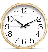 TIMESS Wall Clock, 16 Inch Large Dial Non-Ticking Silent Battery Operated Quality Analog, Ultra-Q...