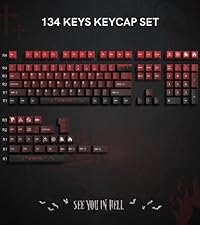 Womier PBT Keycaps Set 130 Keys, Custom White Japanese Keyboard Doubleshot Dye Sub Side Print Shine ...