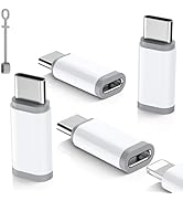 Lightning to USB C Adapter 4 Pack - Fast Charging &amp; Data Transfer USB Type C to Lightning Charger...