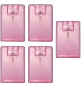 Bwexxt 5Pcs Pink 20ml/0.67oz Card Type Refillable Perfume Atomizer Portable Fine Mist/Stream Trav...