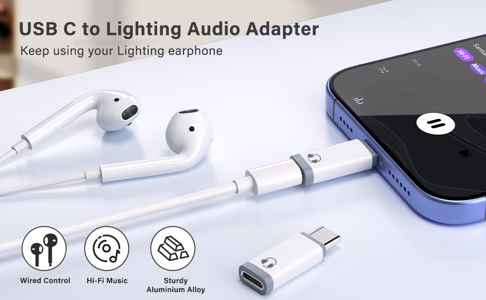 usb c to lightning audio adapter