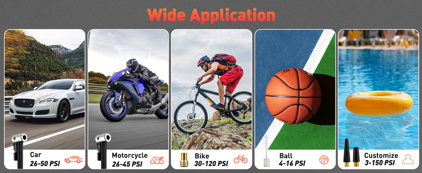 tire inflator portable air compressor car pump