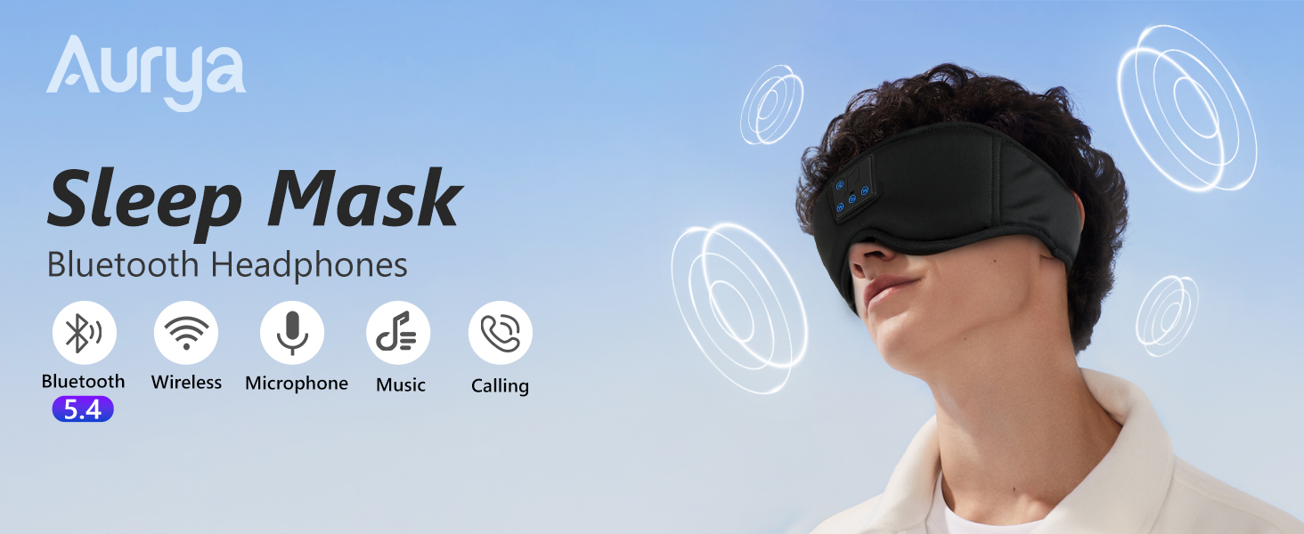 Aurya Sleep Mask Headphone Bluetooth