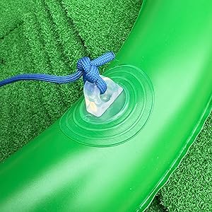 Tie a knot to the rubber buckle loop