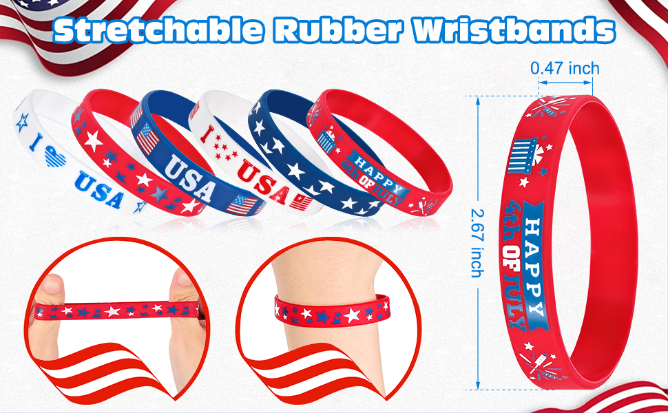 Stretchable Rubber Wristbands