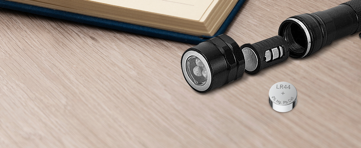 LR44 button cells for flashlights