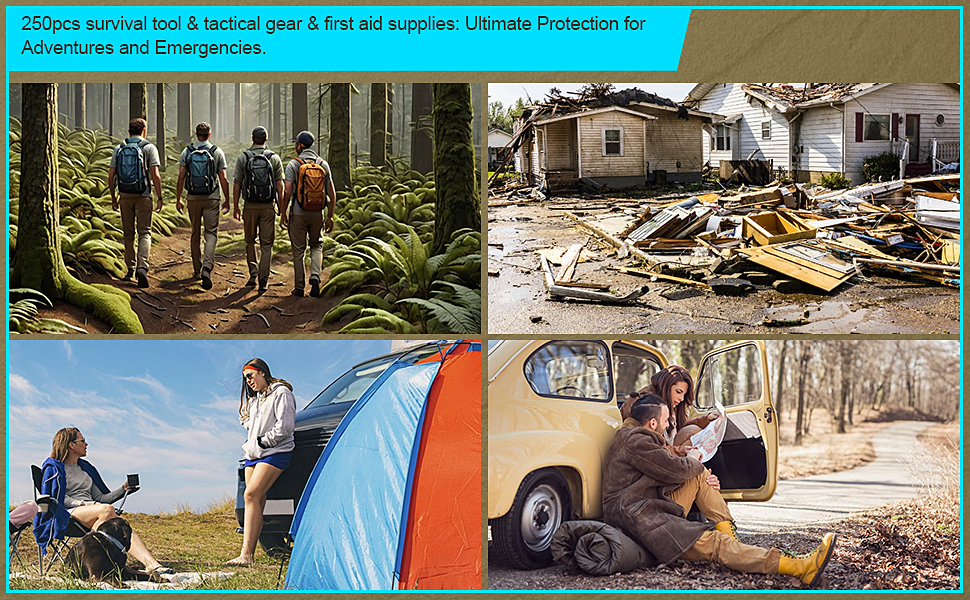 250pcs tactical gear &amp;amp; emergency medical supplies