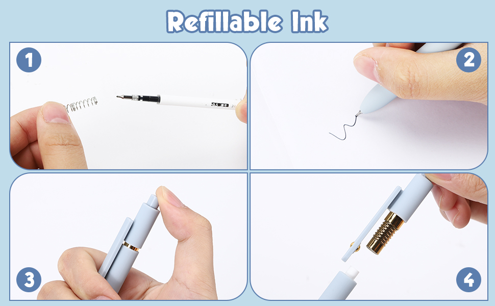 Black Ink Cute Pens Office Desk Accessories