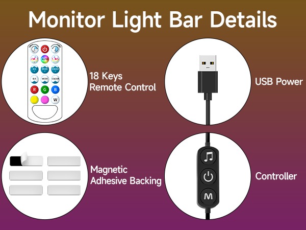 Monitor Light Bar Details