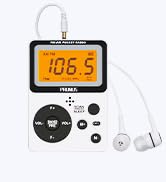PRUNUS Pocket AM FM Radio Portable with Stereo Earphone, Battery Operated Radio by 2 AAA, Manual ...