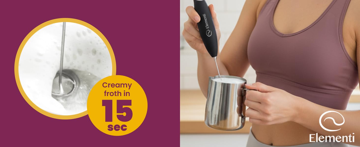 Be Your Own Barista Create café quality foam at home with elementi
