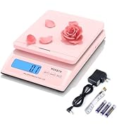 MUNBYN Shipping Scale, Accurate 66lb/0.1oz Postal Scale with Sweet Pink Style, Hold/Tear/PCS Func...