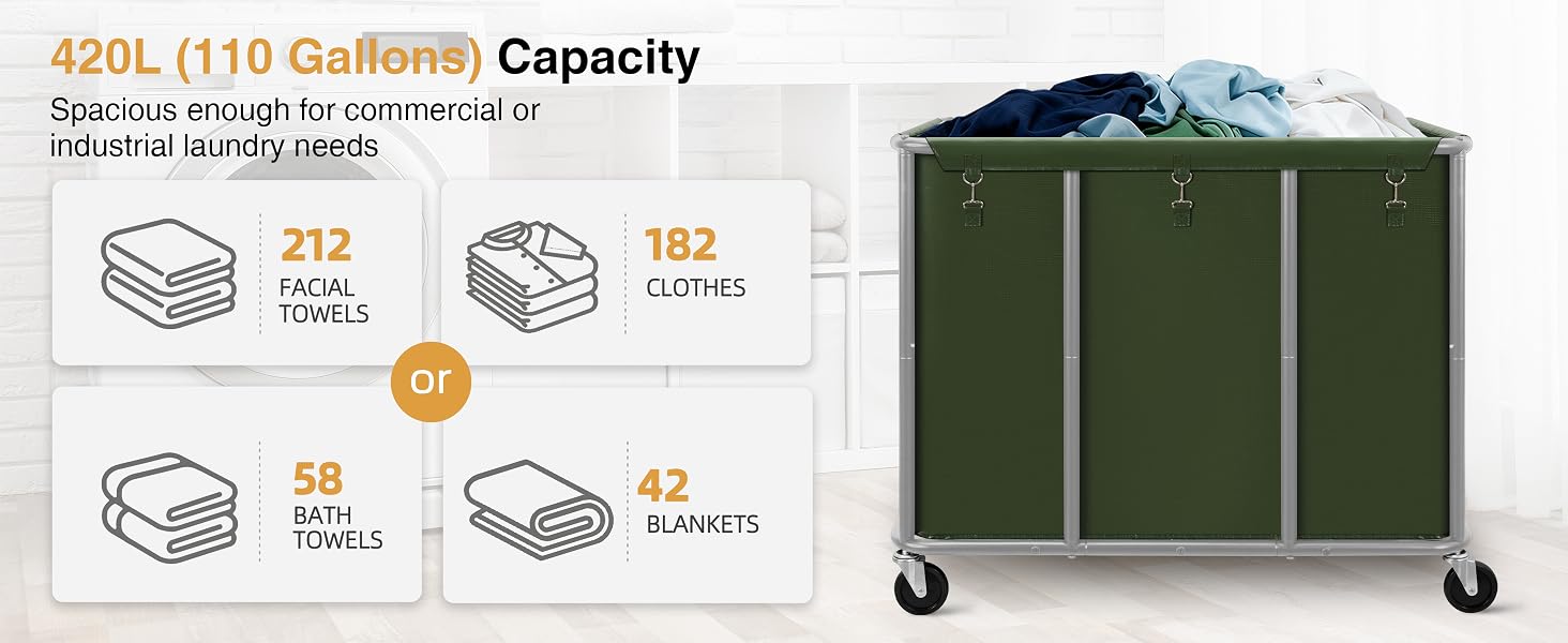 Commercial Laundry Cart