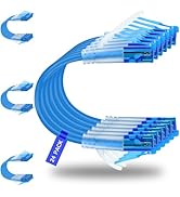 Rojita Cat 6a Ethernet Cable 0.5ft (24-Pack) - Cat6a Patch Cable, Cat 6a Patch Cable 28AWG 10Gbps...