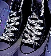 DELELE 2 Pairs Reflective Shoelace Flat Safety Laces for Shoes Sneakers Boots