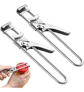 2 Pack Adjustable Stainless Steel Jar Opener, Easy Grip Manual Bottle &amp; Tight Lid Opener for Elde...