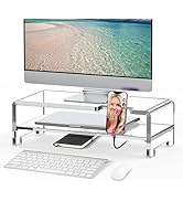 Beimu Acrylic Monitor Stand Riser Acrylic Laptop Stand Clear Computer Stand Laptop Riser with Sto...