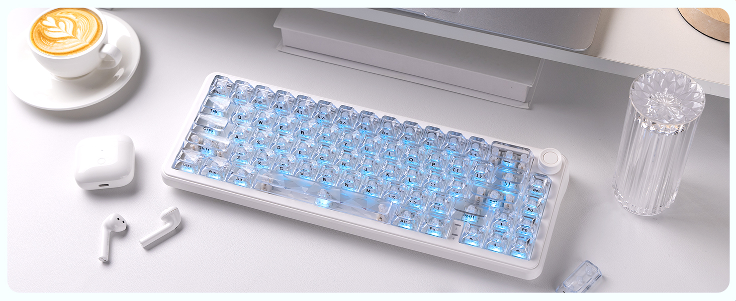 crystal-clear design that allows RGB illumination to shine through with brilliant clarity