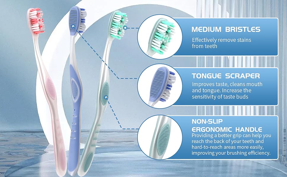 toothbrush,Adults Toothbrush, Medium Toothbrush, Medium Toothbrushes for adults