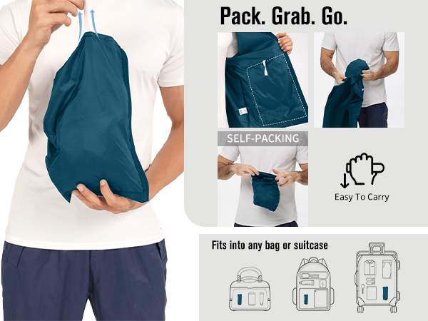 Self-Packing, Fits into any bag or suitcase