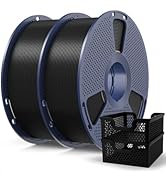 SUNLU PLA+2.0 Filament 1.75mm Black 2KG, High Speed PLA Plus2.0 Tougher and Stronger 3D Printer F...