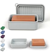 AIDIMMING Extra Large Leak Proof Travel Soap Dish – Large Capacity, Durable, Impact-Resistant, St...