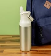 Zak Designs Harmony Water Bottle for Travel or At Home, 32oz Recycled Stainless Steel is Leak-Pro...