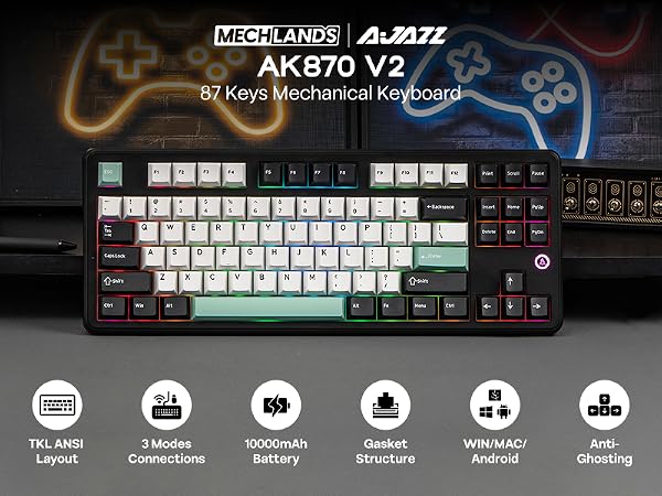 AK870 V2 Black Green