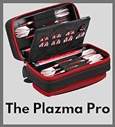Casemaster Plazma Pro, 6 Dart Case for Soft and Steel Tip Darts, Features Large Front Mobile Devi...