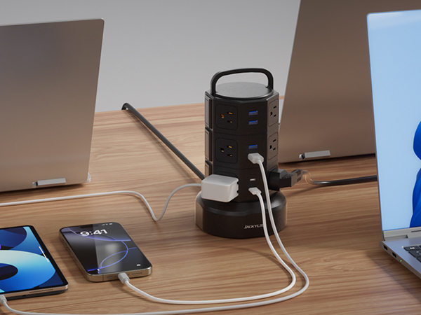 office supplies power strip tower