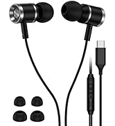 USB C Wired Headphones for Samsung Galaxy, Type C Earphones with Microphone Earbuds for Samsung S...