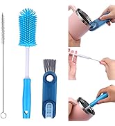 XANGNIER 3 Pack Water Bottle Cleaner Brush Kit-Cleaning Set for Sports Water Bottle, Baby Bottles...