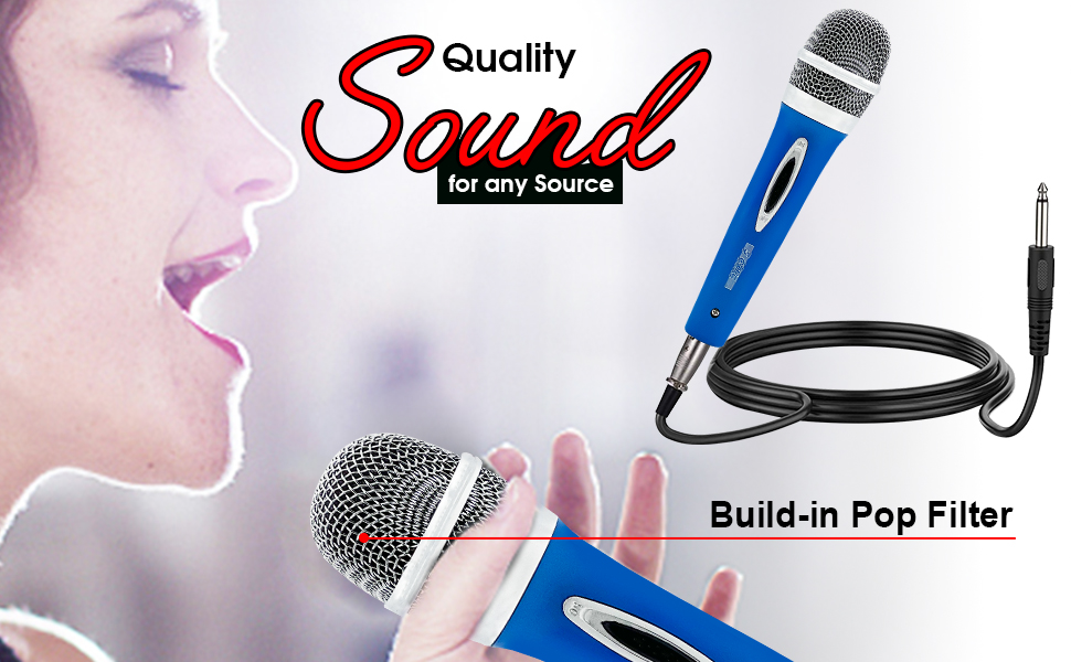 microphone for singing, wired microphone, dynamic microphone, mic, singing microphone