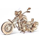 ROKR 3D Wooden Puzzles for Adults 1:8 Scale Motorcycle Model Car Kits to Build - DIY Wood Craft H...