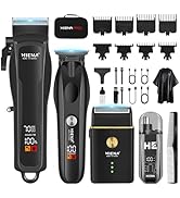 HIENA PRO Hair Clippers for Men Professional, Cordless Barber Clipper &amp; T-Blade Beard/Hair Trimme...