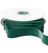 Ribbli Polyester Forest Green Velvet Ribbon,1 Inches,10-Yard Spool,Use for Choker,Gift Wrapping,F...