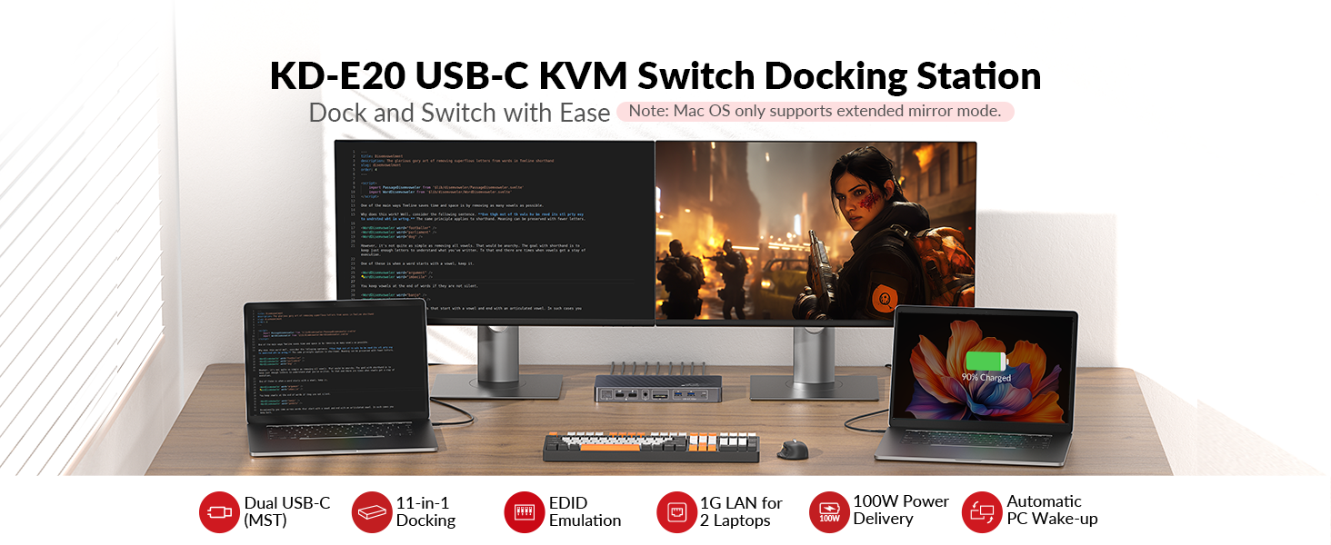 kvm switch docking station