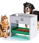 PAULOZYN Elevated Dog Bowl for Large Breeds, 3-Gallon Adjustable Stainless Steel Raised Dog Water...