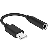 USB C to 3.5mm Headphone Jack Adapter, Aux Female to Type C Male Dongle Audio Cable Cord Compatib...